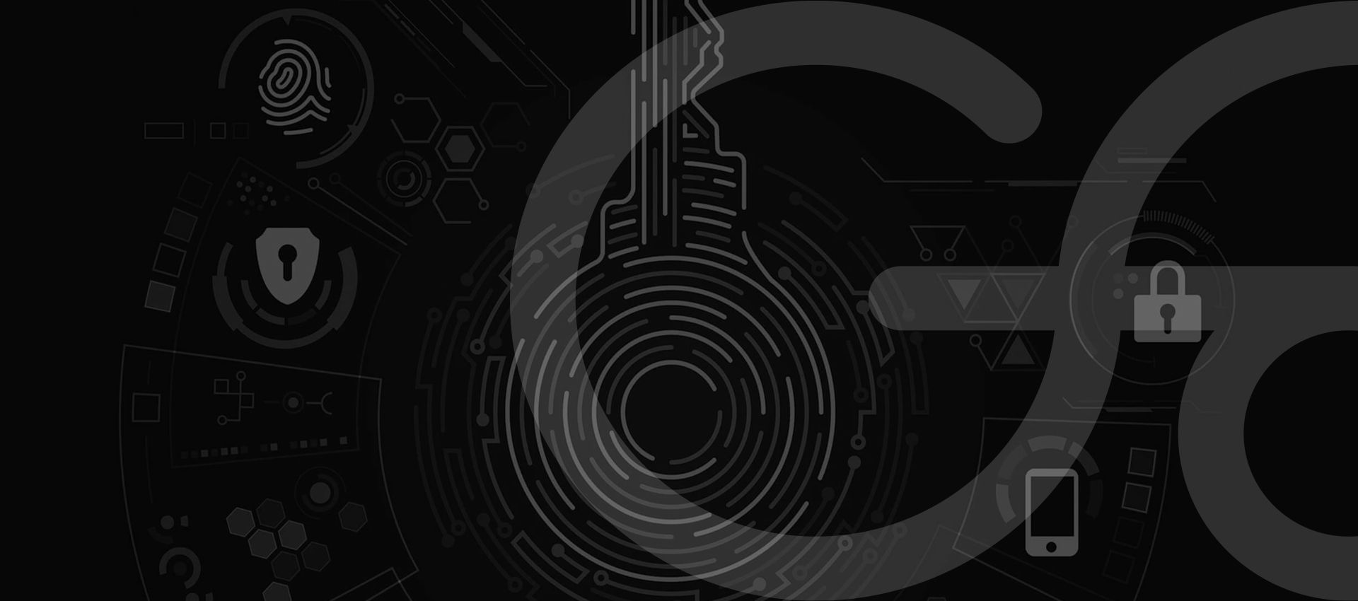 Digitale Sicherheitsgrafik mit Fingerprint und Schloss – IT-Sicherheitslösungen in Köln