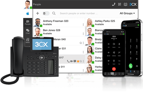 Screenshot 3CX und Telefonanlage